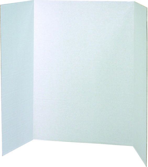 Tri-Fold Project Display Board 48 x 36 White