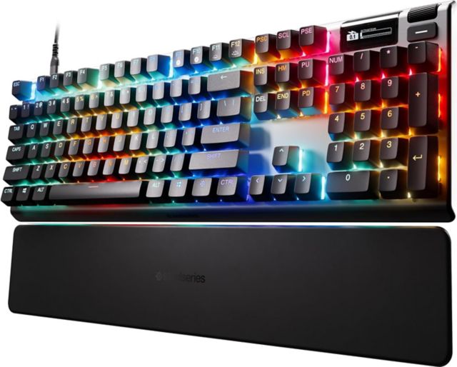SteelSeries Apex Pro Gen 3 Full Size Wired Mechanical OmniPoint Adjustable Gaming Keyboard (Black)