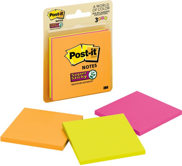 POST-IT SS JEWLPOP 3X3 3PK