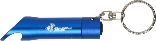 Connecticut College Keychain with Bottle Opener Flashlite