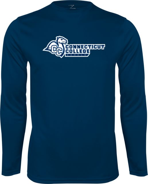 Connecticut College Performance Long Sleeve Shirt Primary Mark Flat - ONLINE ONLY