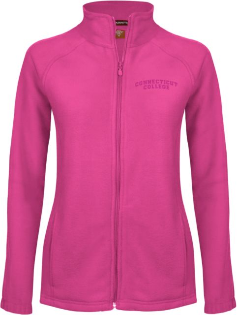 Connecticut College Womens Fleece Full Zip Jacket Arched Connecticut College - ONLINE ONLY
