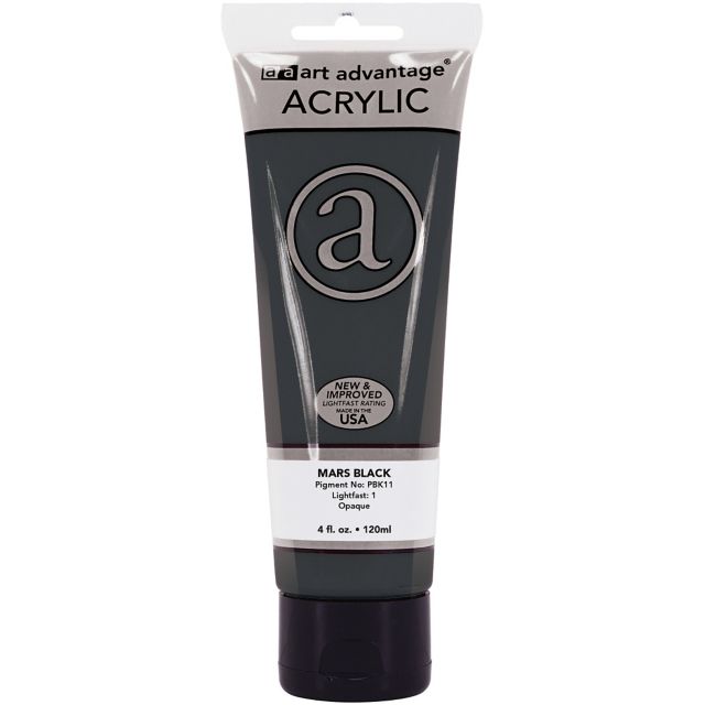 Art Advantage Mars Black 4-ounce (120 ml) Acrylic Paint Tube